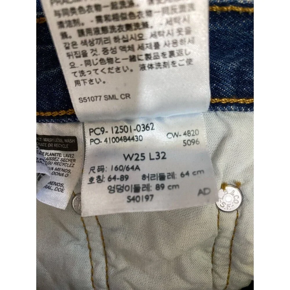Levi's Size 25x32 501 Straight Leg Jean Market Sixth Street Wash GUC - Picture 11 of 11